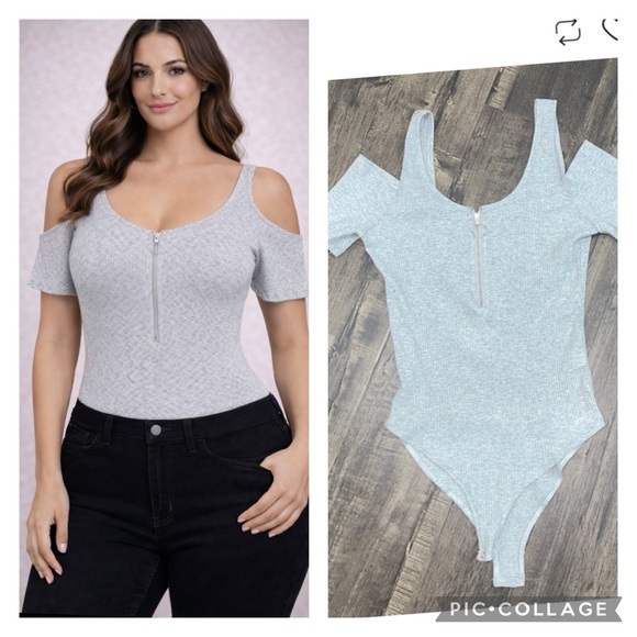 Charlotte Russe Tops - Charlotte Russe cold shoulder bodysuit